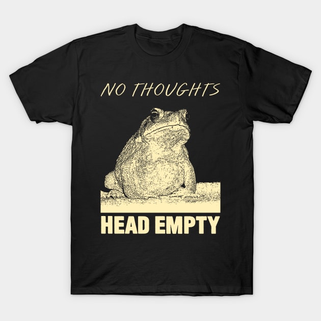 No thoughts Frog T-Shirt by giovanniiiii